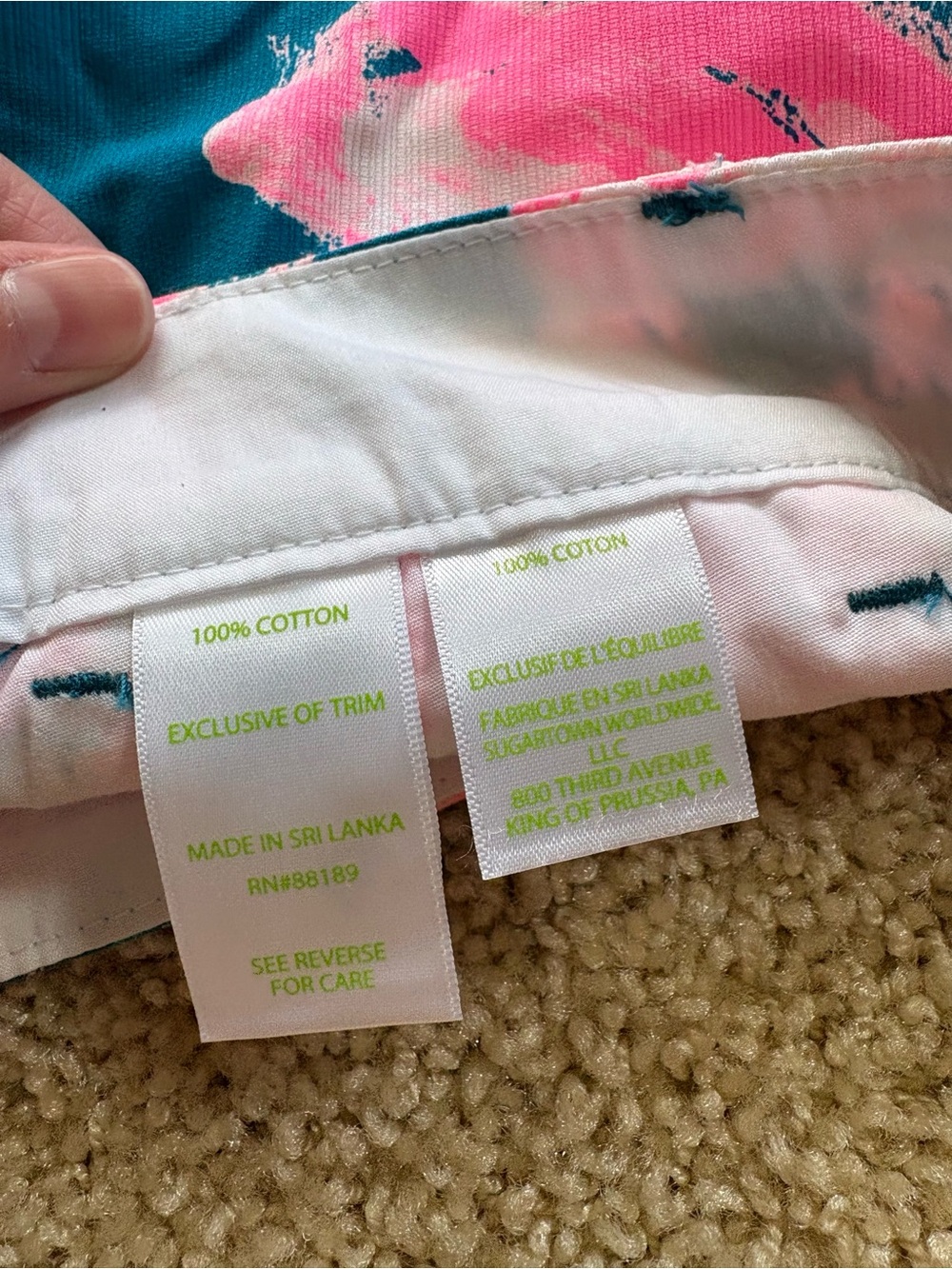 NWT Lilly Pulitzer Callahan Short Womens Size 16 Tidal Wave Pans Garden Pink - Picture 8 of 9